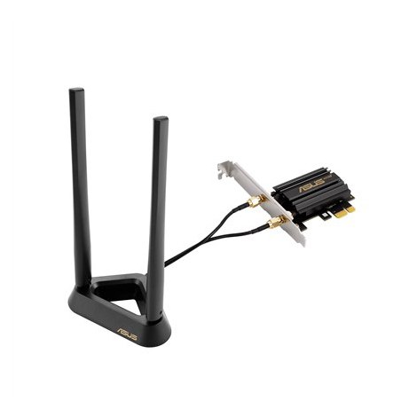 Asus | Tri Band PCI-E WiFi 6E | PCE-AXE59BT | 802.11ax | 574/2402/2042574/2402/2042 Mbit/s | Mbit/s | Ethernet LAN (RJ-45) ports - 2